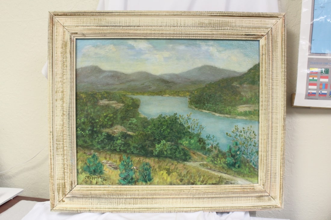 A Signed C. Rupporti Oil on Board - 1970: nicely done - overall= 25 1/4" x 21 1/2"