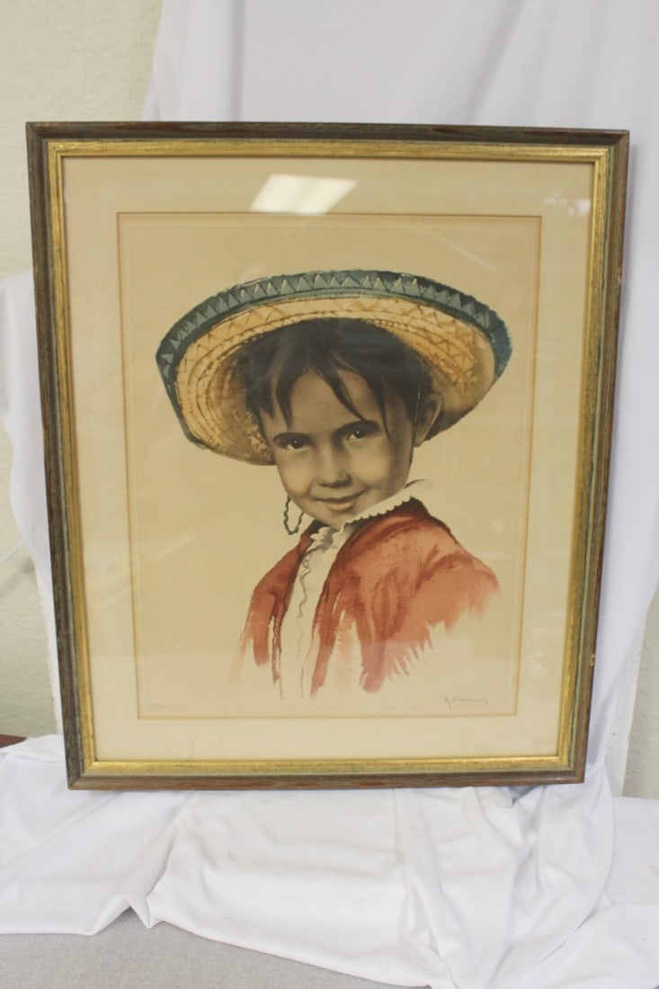 A Signed Lithograph: signed and numbered - artist unknown - 22 3/4" x 18 3/4"
