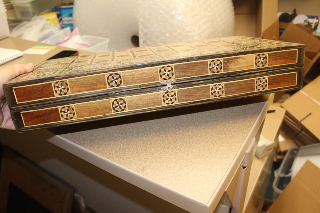 Chess/Checkers/Backgammon Board with Pieces - 2