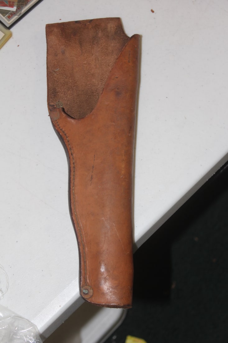 Vintage Leather Gun Holster: 12 inches long