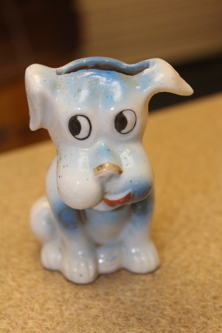 Ceramic Dog Bank: made in Japan - 3 1/4" tall