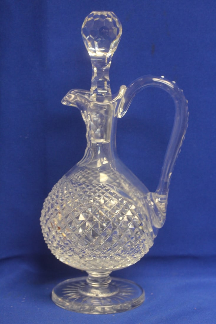 Cut Glass Decanter: beautiful piece - 12 1/2" tall