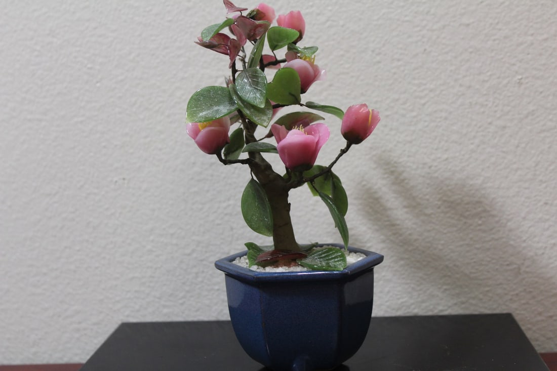 A Chinese Glass Tree: 8 5/8" tall