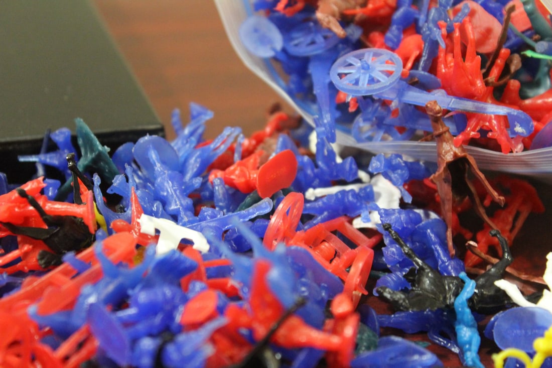 A Lot of Plastic Toy Horses: as shown