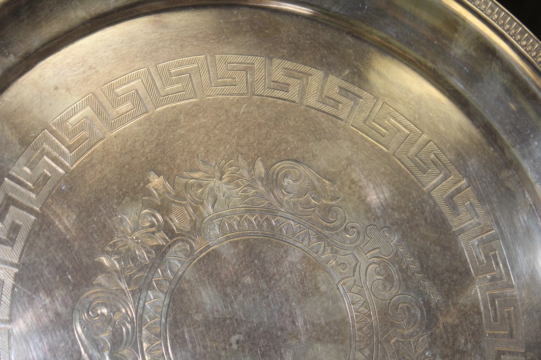 Footed Silverplate Tray - 3
