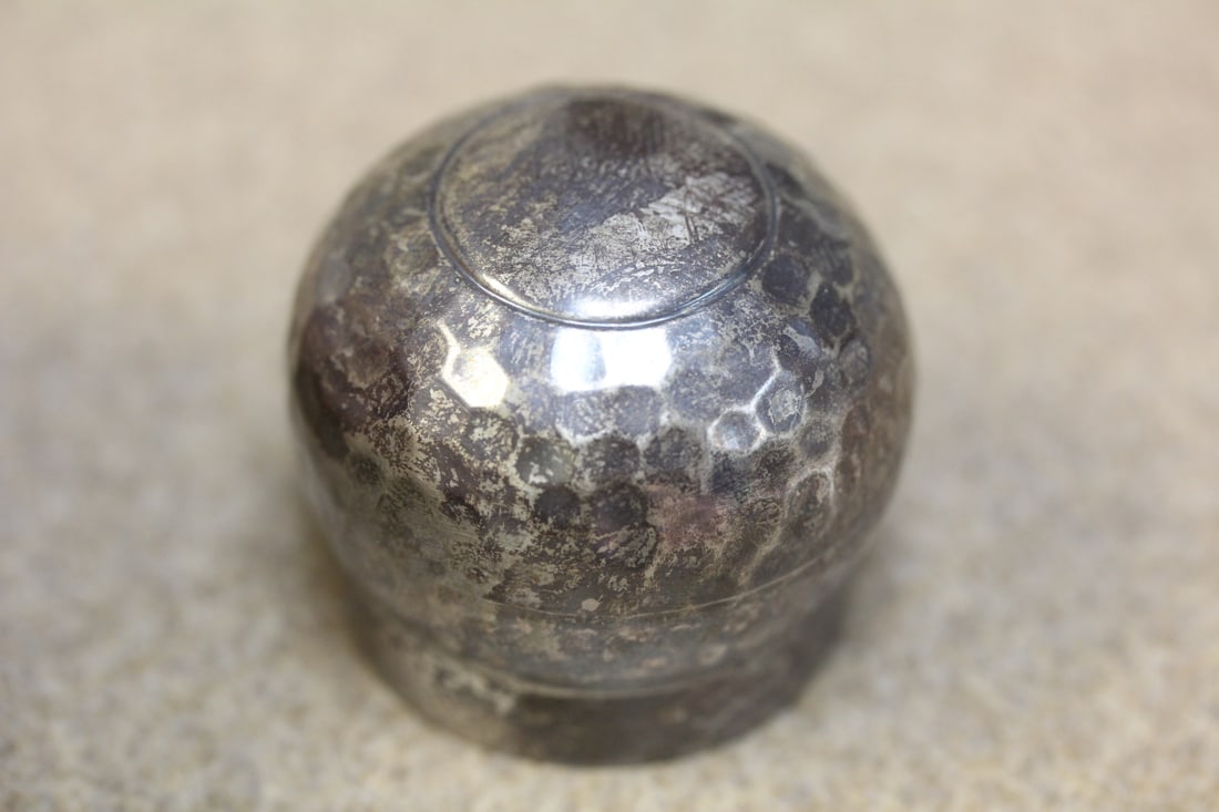 Antique Cane Knob: hand hammered - bottom diameter a little over 1 1/4"