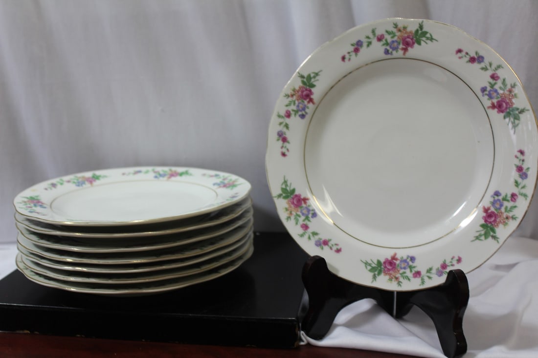 Set of 8 Chinese? Plates: each measures 8 inches in diameter