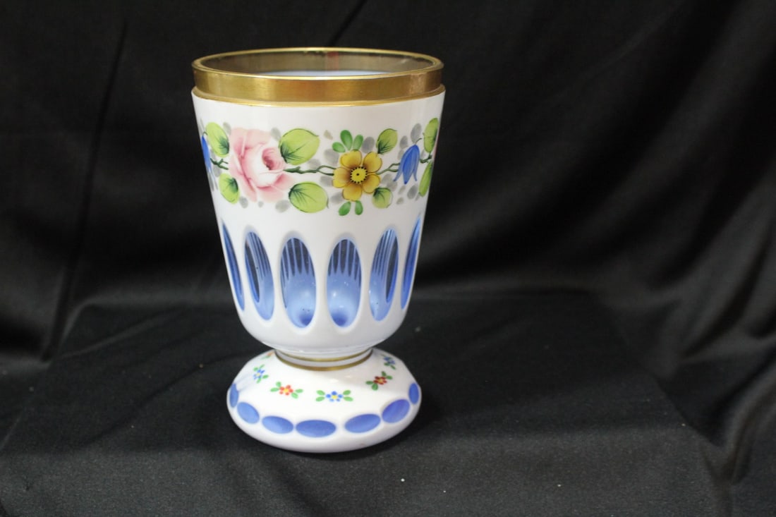 A Bohemian Glass Vase: 5 1/2" tall