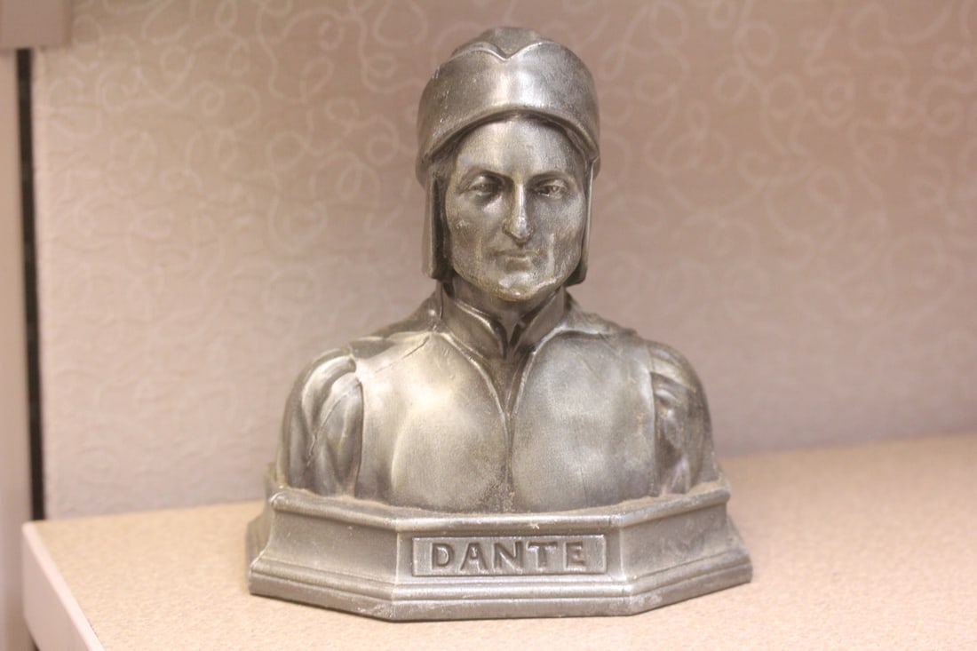 Dante Statue: metal - 5 1/2" across