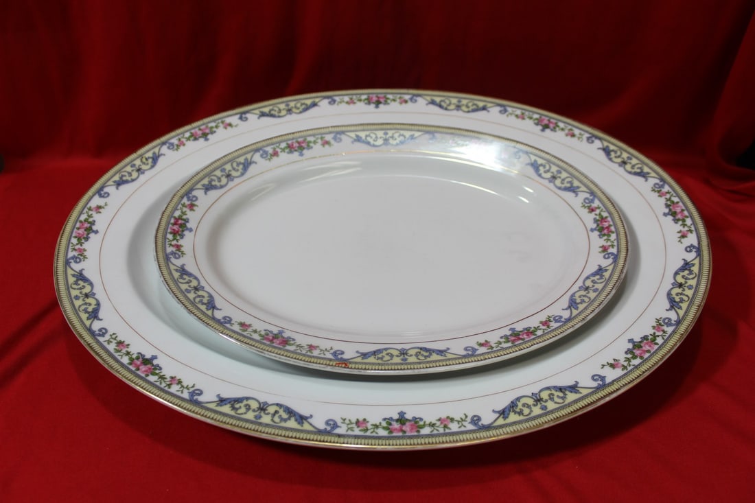 Lot of 2 Noritake Platters: larger= 16 1/2" in diameter