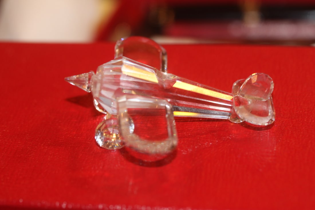Swarovski Crystal Airplane: approximately 3" long