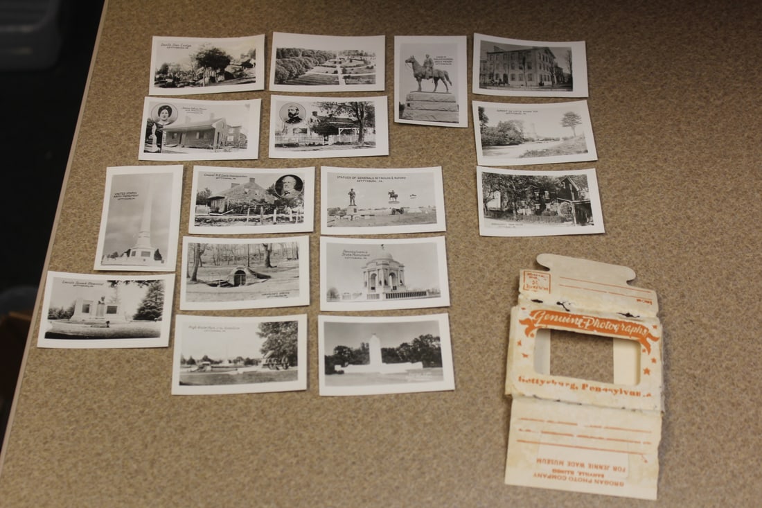 lot of 16 miniture genuine photograph Gettysburg: black and white photograph