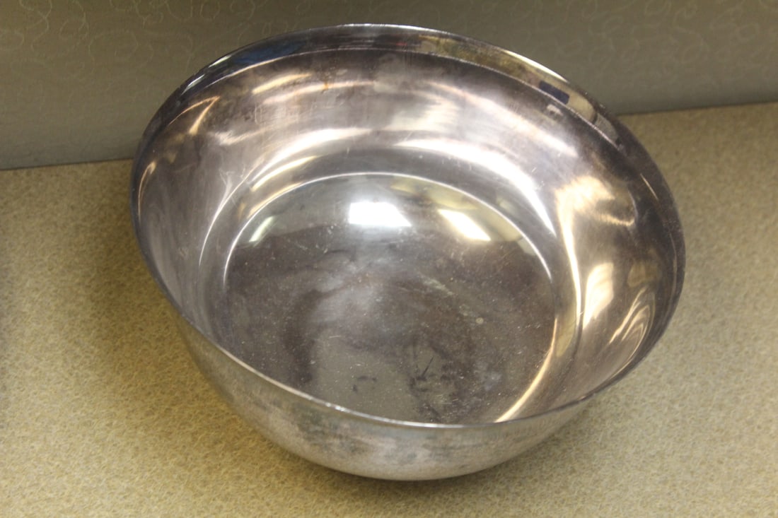 Reed and Barton Silverplated Bowl: 7 7/8" in diameter by 4 1/4" tall