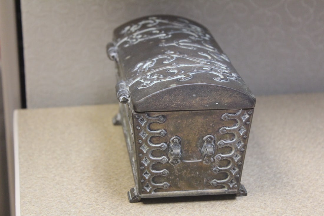 Antique Denmark Bronze Casket - 3