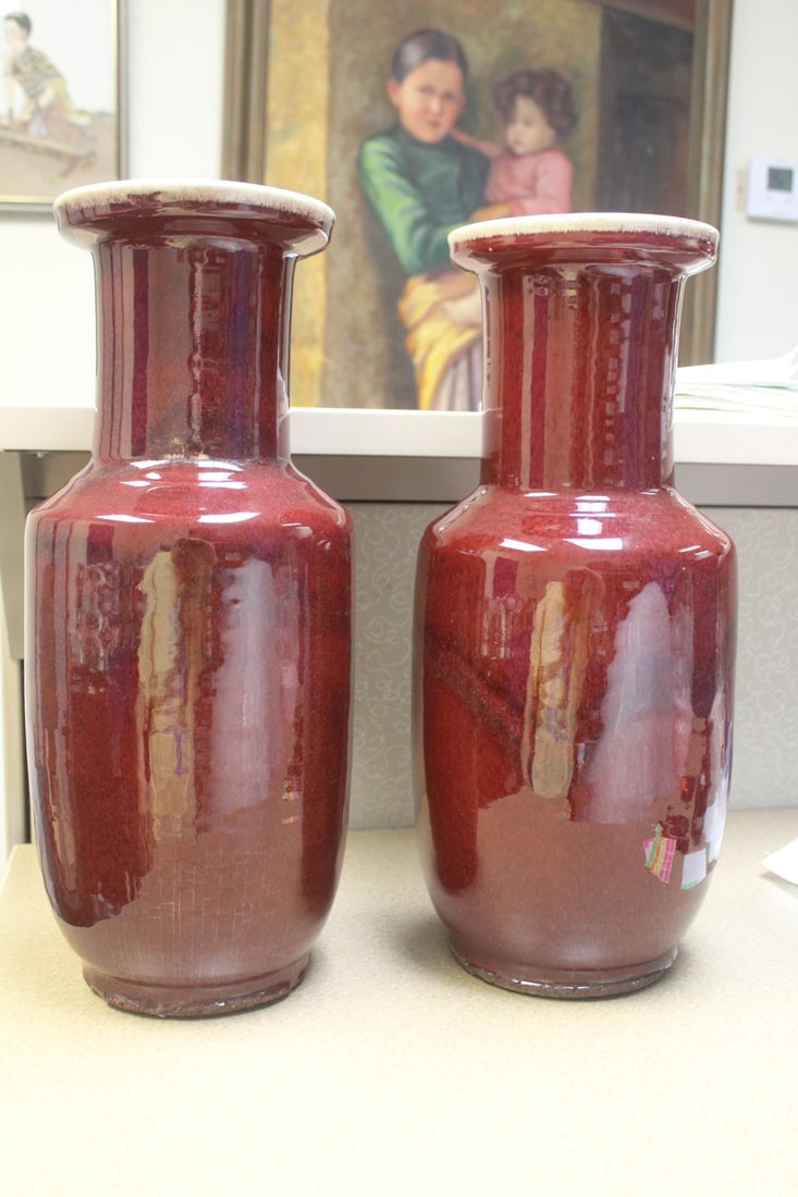 Pair of Oxblood Vases (1 of 8)