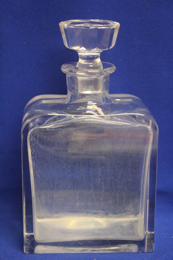 Crystal Decanter: please note: needs cleaning - 8 1/2" tall