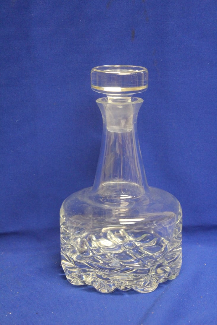 Marked Orrefors Decanter: 9 1/2" tall
