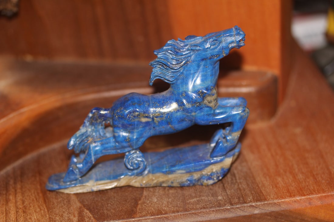 Chinese Lapis Lazuli Gemstone Horse (1 of 5)