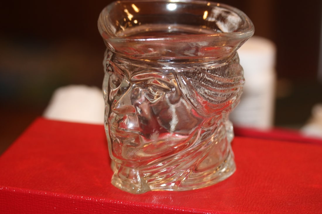 Avon Glass Pirate Cup: 3 1/2" tall - marked Avon