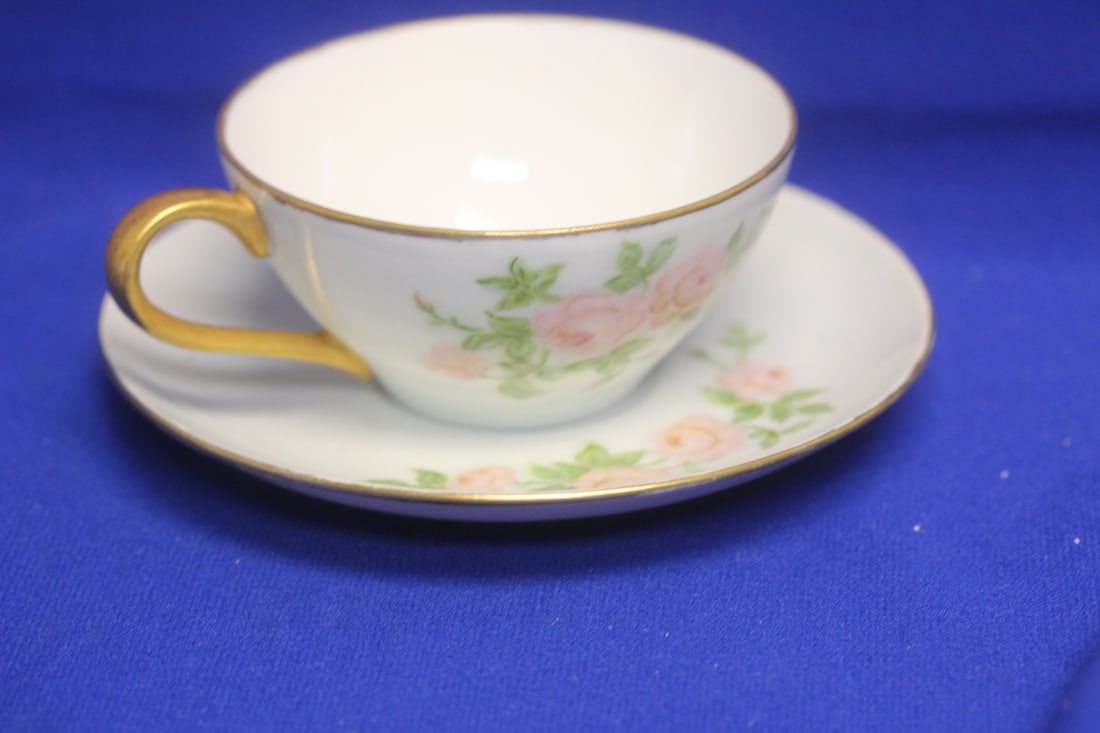 Cup and Saucer: most likely German - saucer= 5 3/4" in diameter
