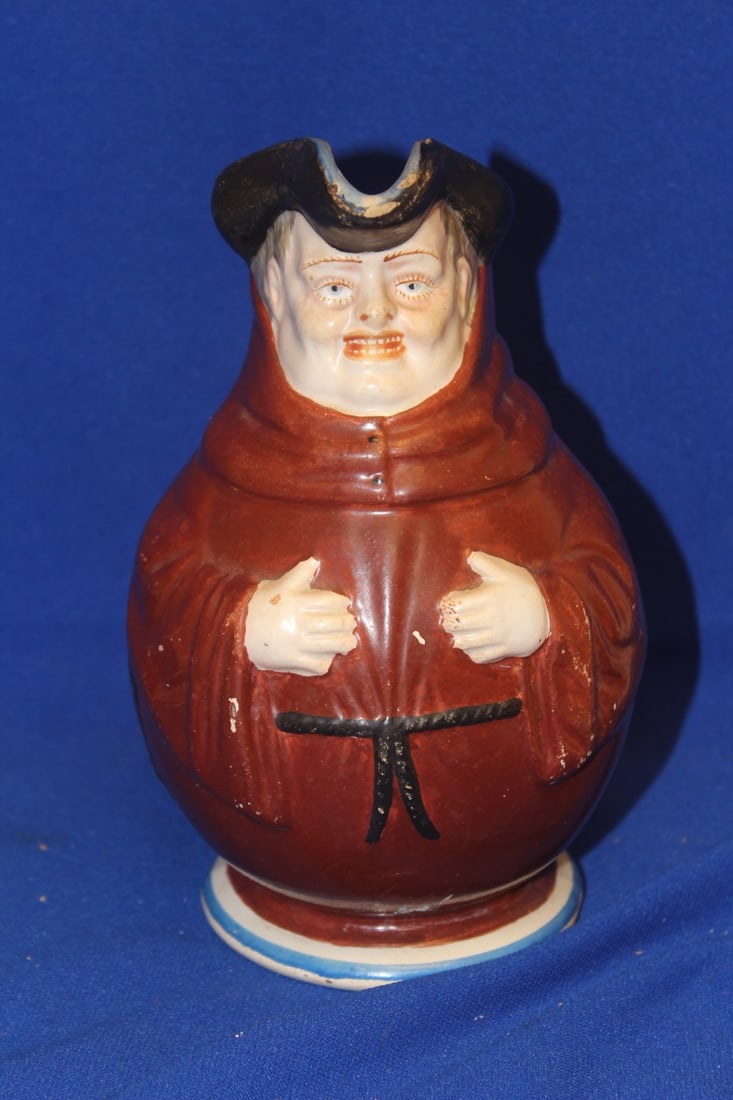 A Rare Cecil et Montereau Depose Pitcher: an important and rare piece - please note: old inner chip, still an attractive piece - 7 7/8" tall