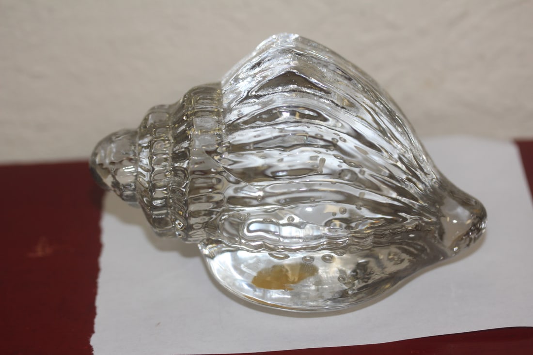 Conch Shell Form Paperweight: 4 1/2" across