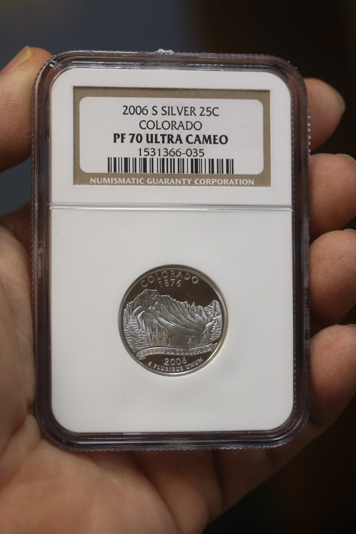 Ultra cameo silver quarter: NGC graded PF 70, highest graded