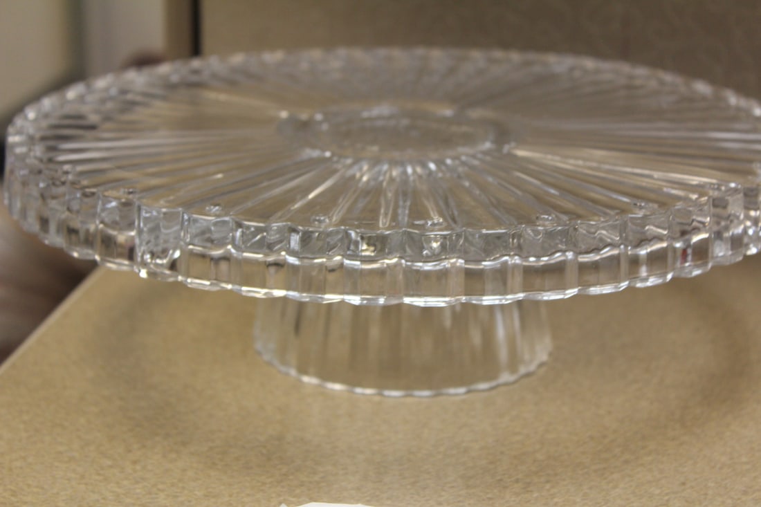 Crystal Cake Plate - 3