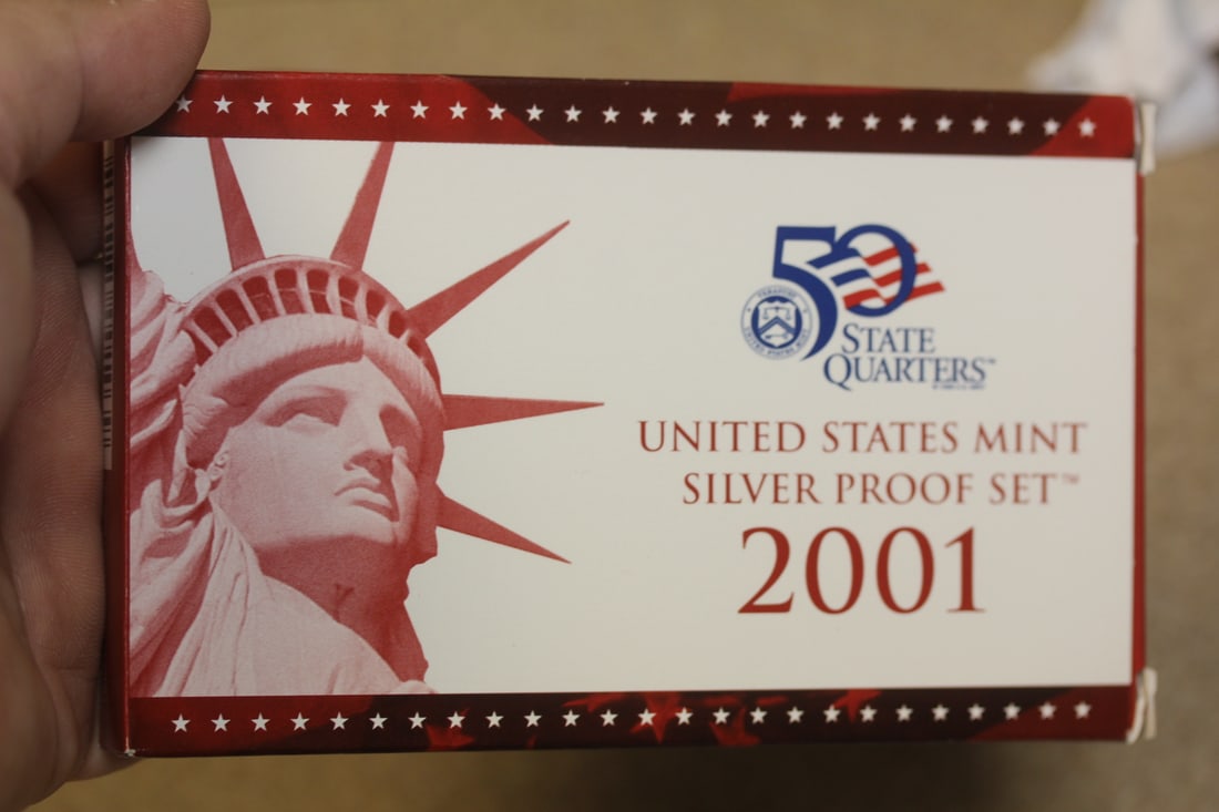 2001 US Mint Silver Proof Set: as shown on photos