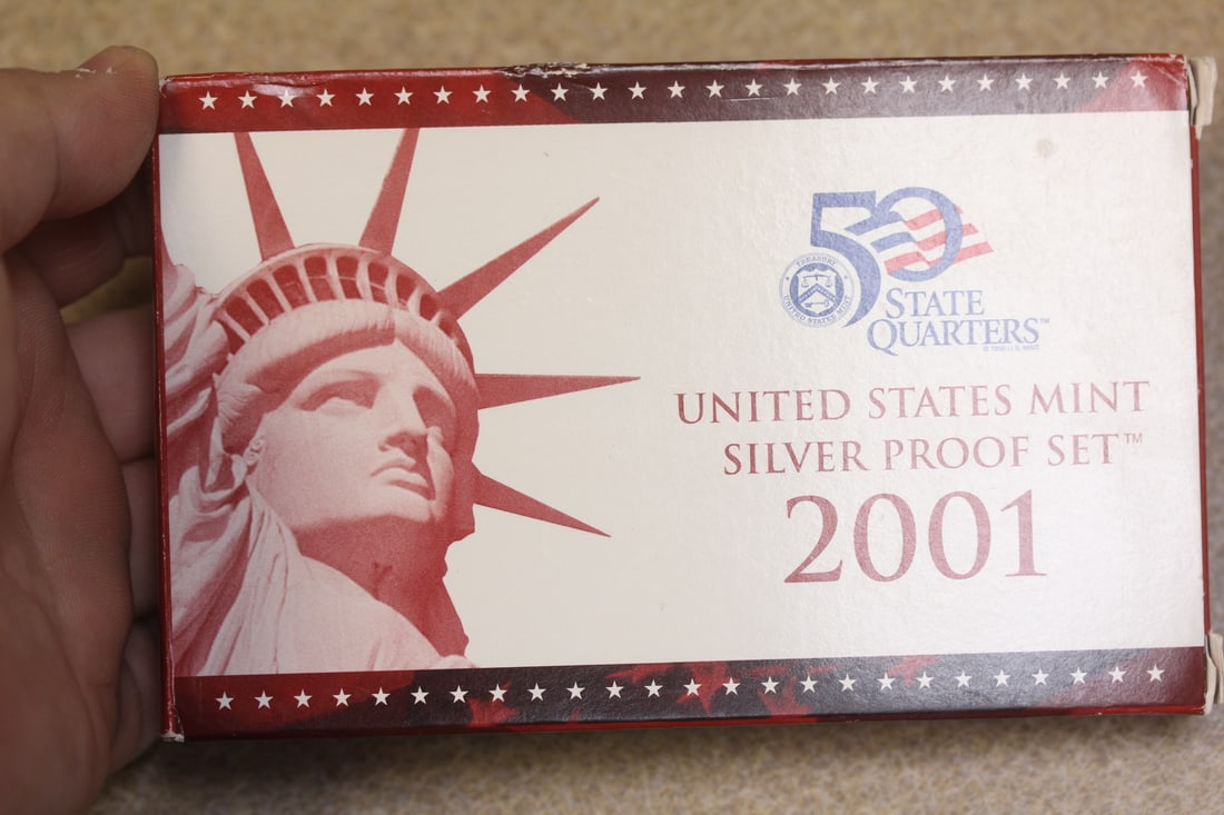 2001 US Mint Silver Proof Set: as shown on photos