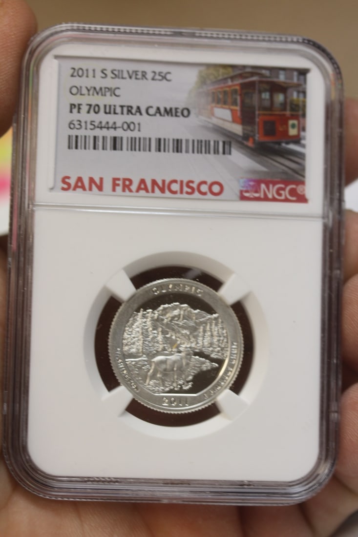 Ultra cameo silver quarter: NGC graded PF 70, highest graded