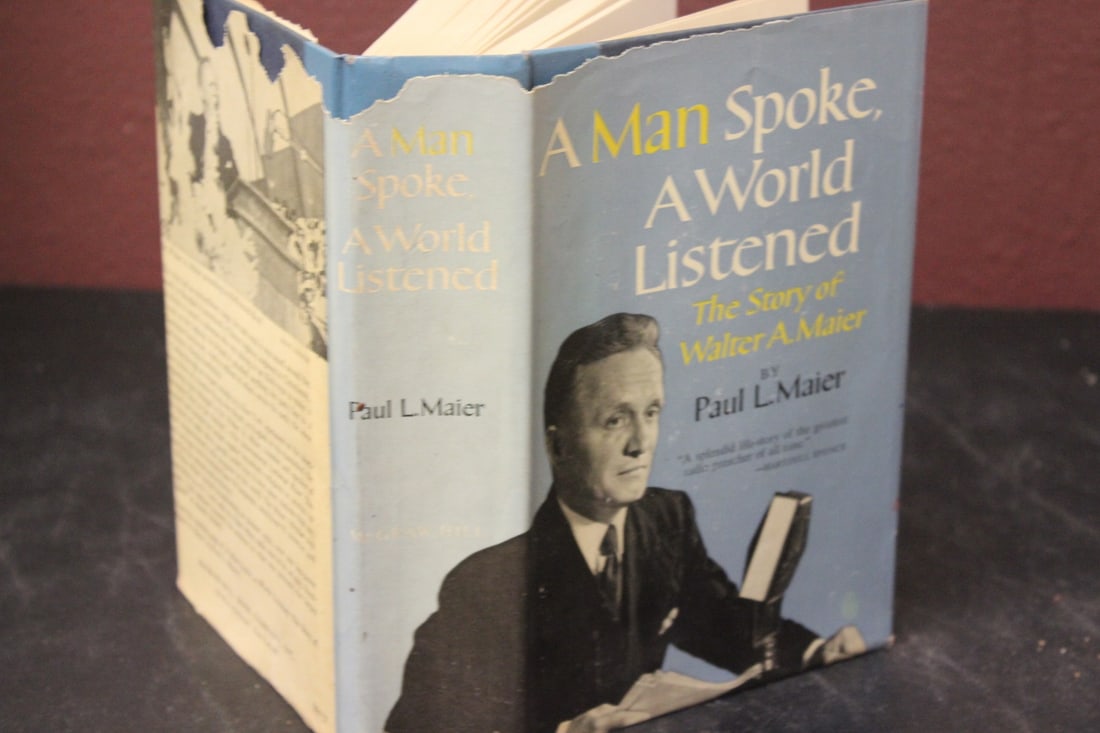 Book - A Man Spoke, A Word Listened by Paul Maier: as found - hardcover book with dust jacket