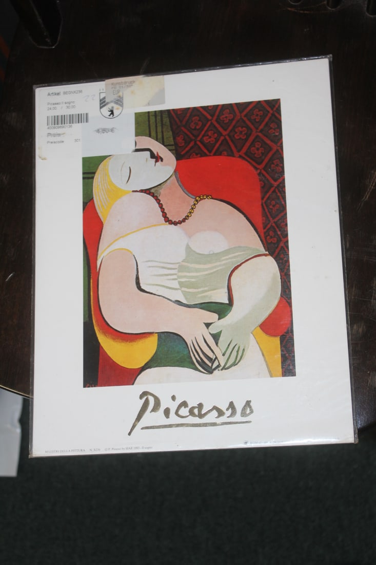 Picasso Print: overall= 11 3/4" x 9 5/8" - from Europe