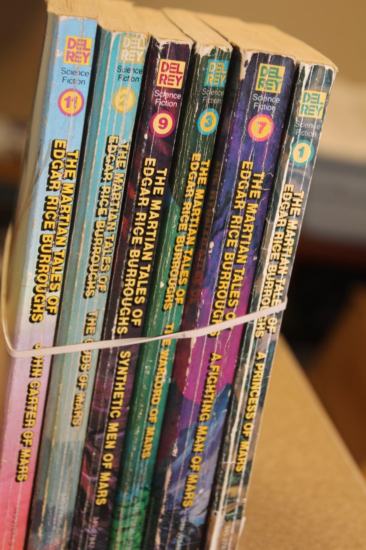 The Martian Tales of Edgar Price Burroughs: Lot of 6 paperbacks