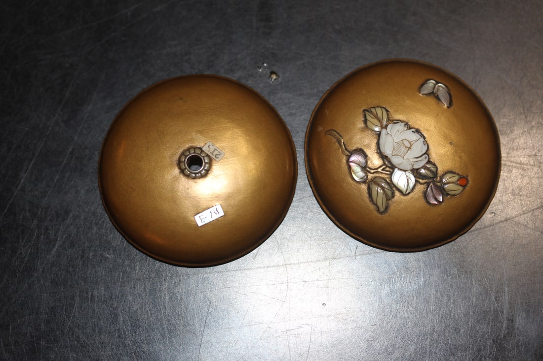 Antique Edo Period Shibayama Manju: signed - made out of lacquer - 19th century - very rare - 1 5/8" in diameter