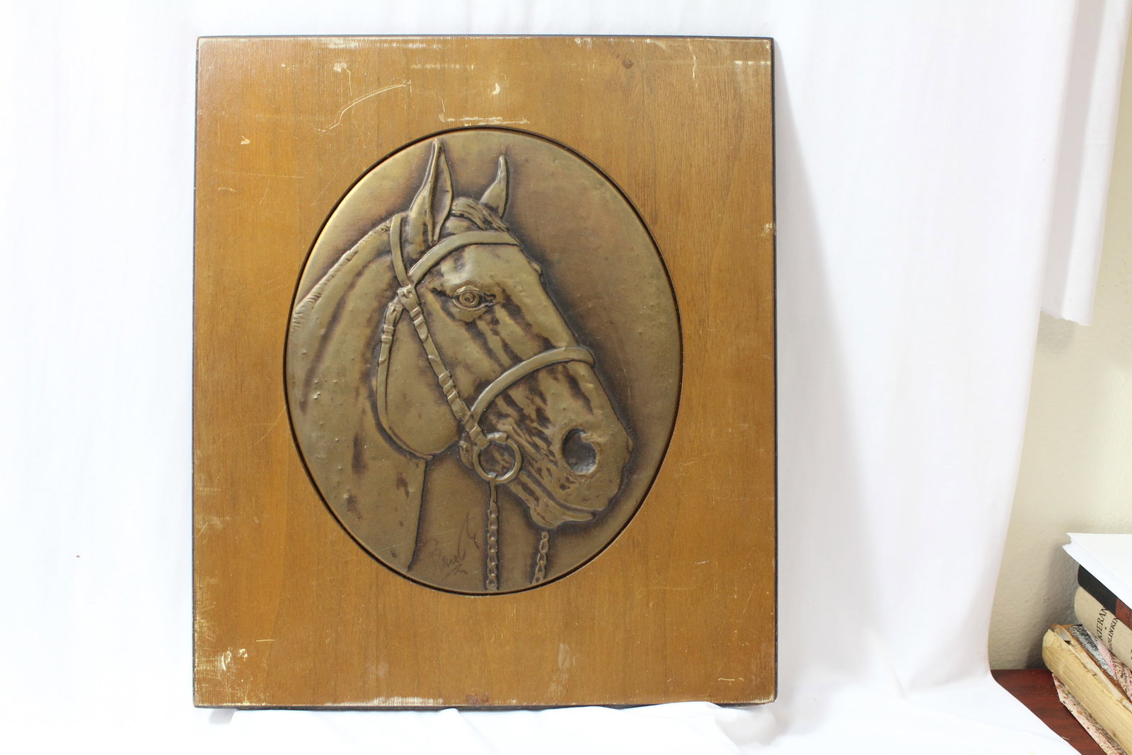 A Bruce Fox Metal Art Work: signed - overall= 15" x 13"