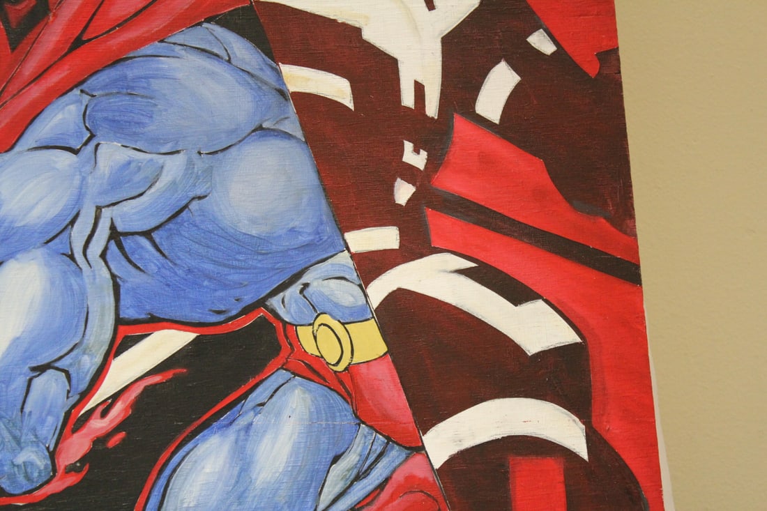 A Painted Superman Comic on Board - 8