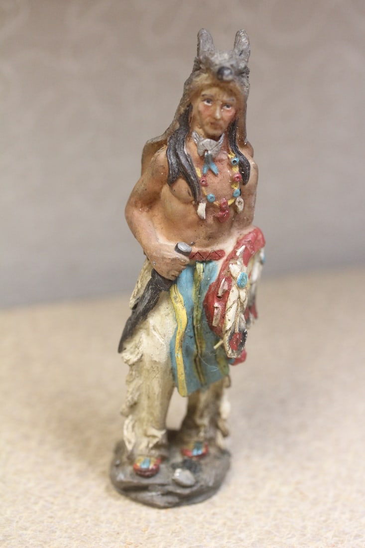 Indian figurine: resine material, 4 1/2" tall