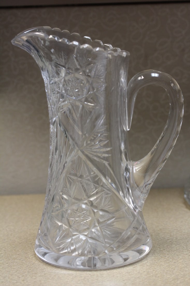 Cut Glass Pitcher - 3