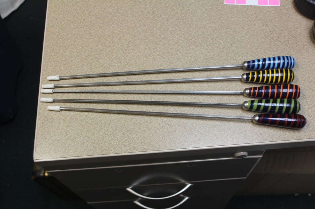 Art Glass Skewers: 16 5/8" long