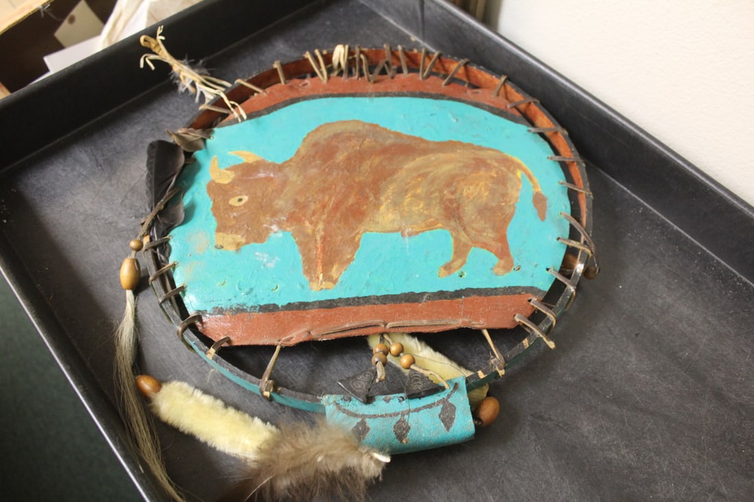 Oil on Leather of a Bison (1 of 5)
