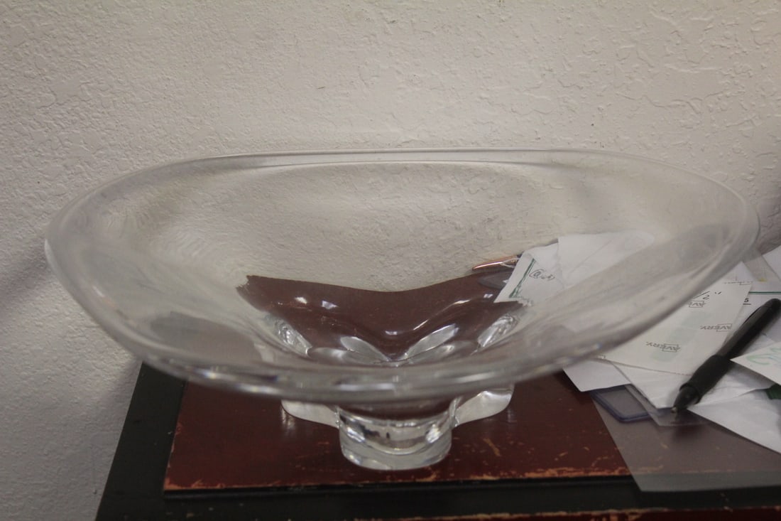 Orrefors Fruit Bowl: signed - 14 1/4" at the widest point