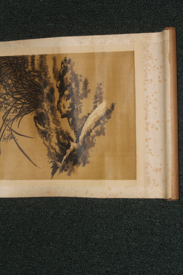 Vintage Print Oriental Scroll - 5