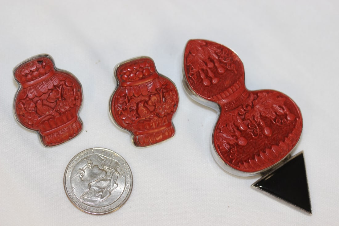 A Cinnabar and Sterling Suite - 10