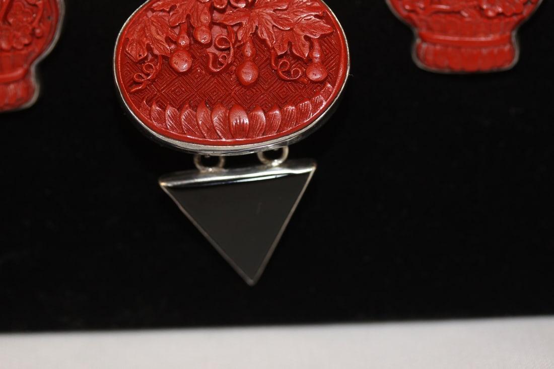 A Cinnabar and Sterling Suite - 4