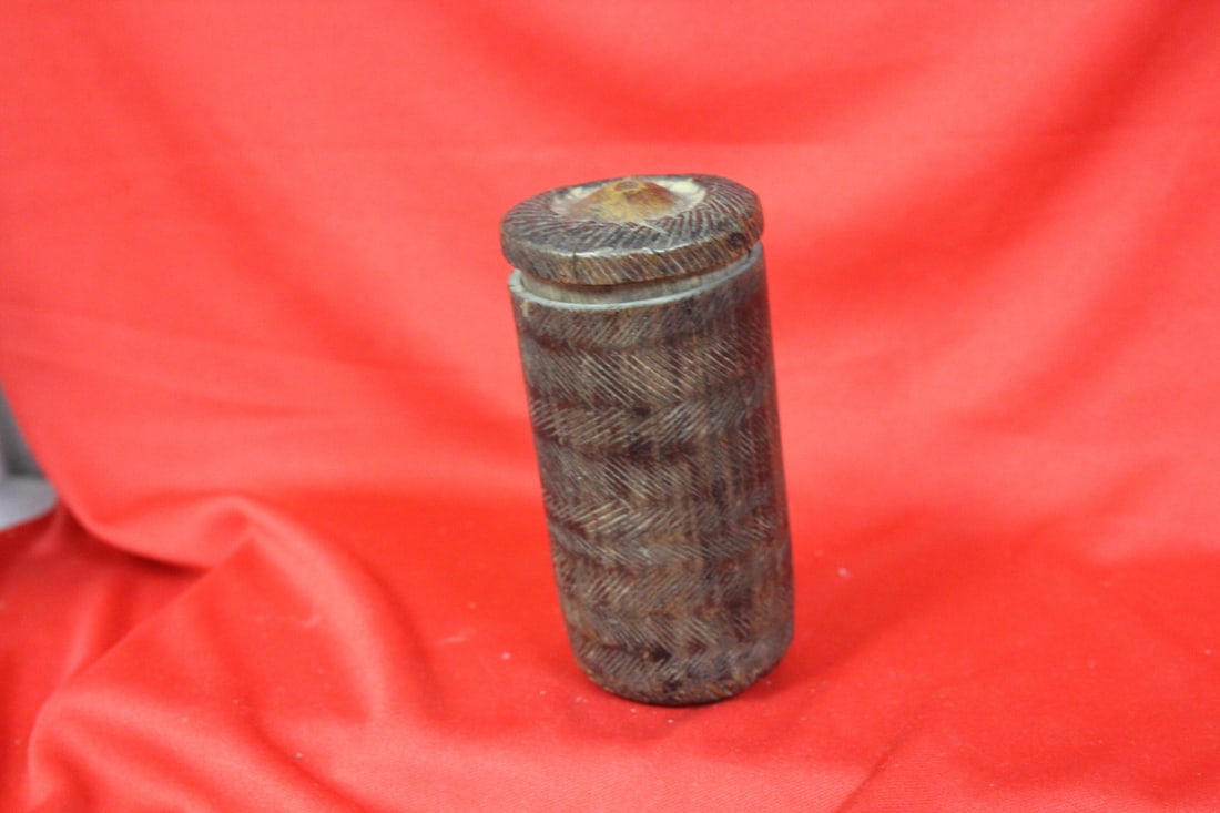 A Bamboo Holder: possibly indian - 4 3/8" tall
