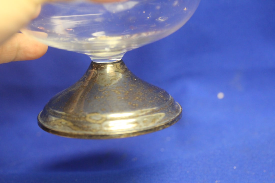 Etched Glass Compote - 6