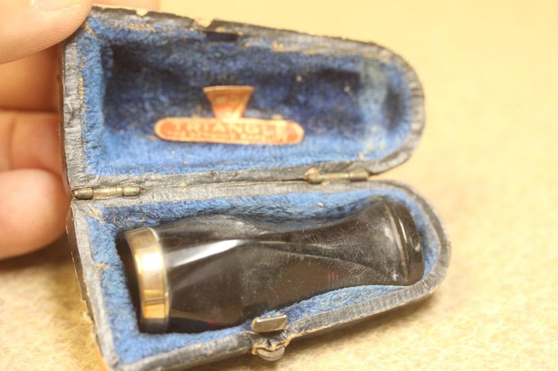 Antique Bakelite Pipe Attachment: cased