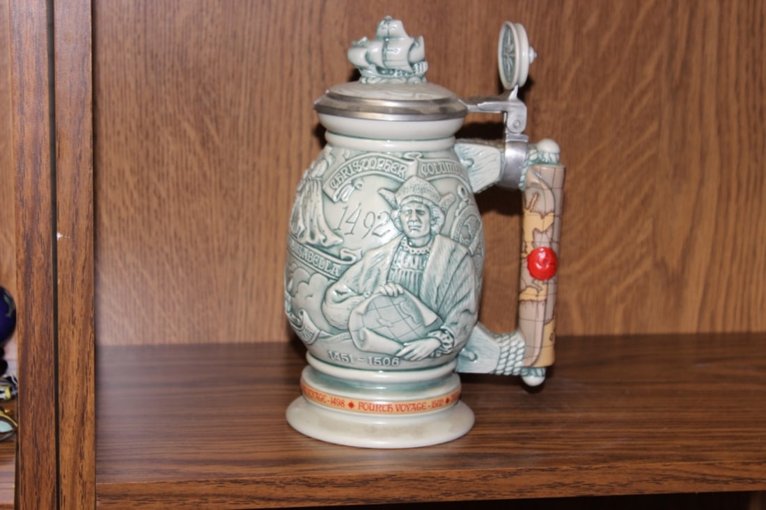 A Christopher Colombus New World Stein, Avon: Approximately 10 inches tall