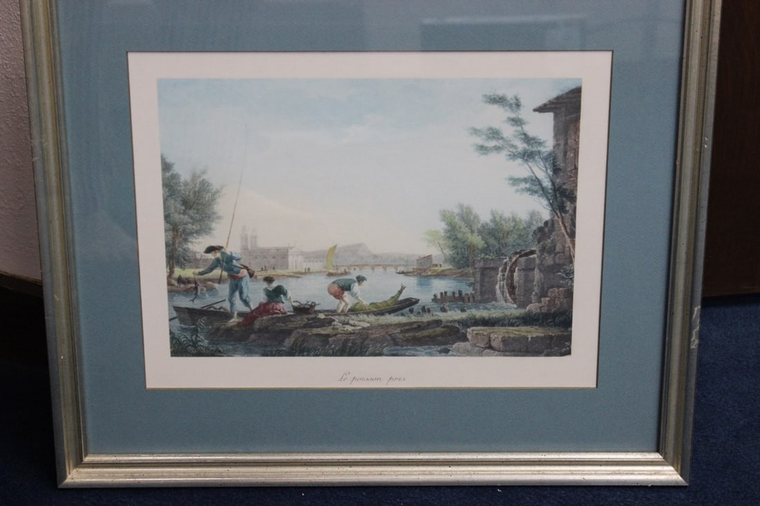 An Antique Steel Engraving Title: Le Poisson Pris (1 of 9)